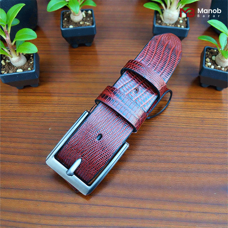 Luxury Anaconda Pattern Leather Belt for Men – MB01