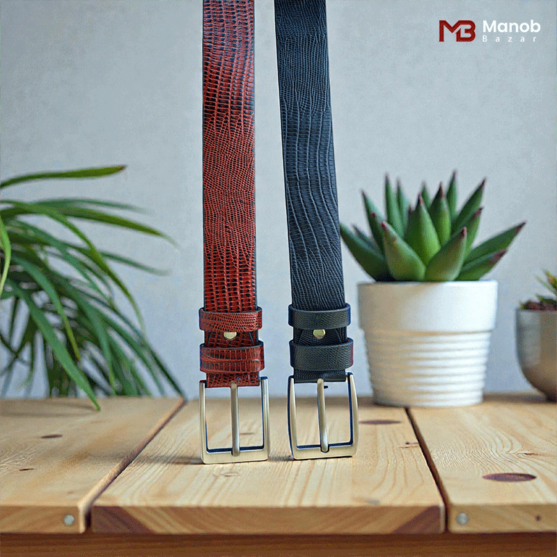 Luxury Anaconda Pattern Leather Belt for Men – MB01