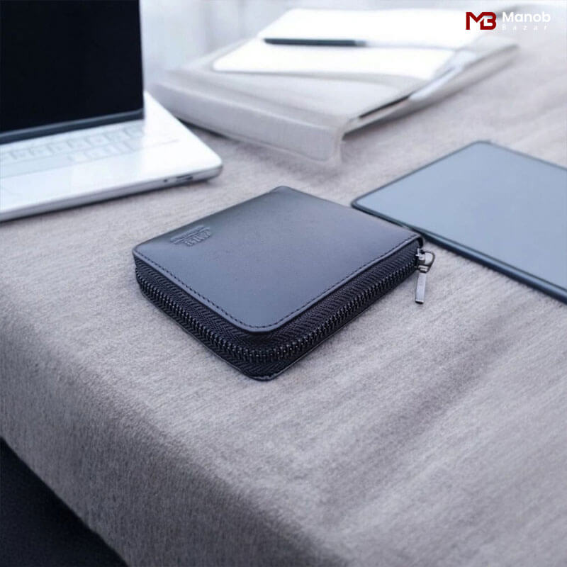 Elegant Round Zipper Leather Wallet MW15