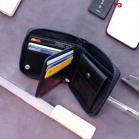Original Leather Round Zipper Wallet (MW85) - Image 11