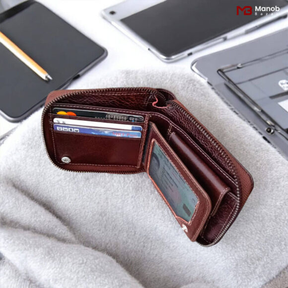Original Leather Round Zipper Wallet (MW85) - Image 7